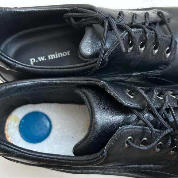 Black shoes lace up leather upper black shoes soft pad orthotics business casual - Picture 7 of 12